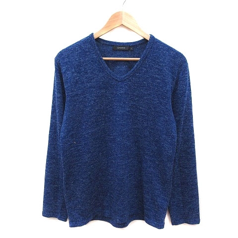 レイジブルー RAGEBLUE ニット カットソー Vネック 長袖 L 青 ブルー /MS ■MO メンズ拍卖