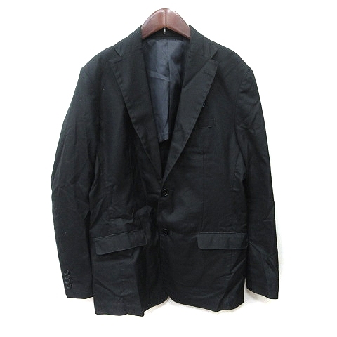 アバハウス ABAHOUSE テーラードジャケット シングル 背抜き 3 M~L 黒 ブラック /YI メンズ拍卖