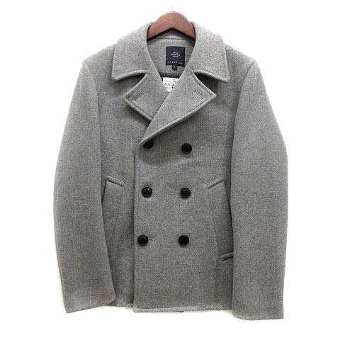 レイジブルー RAGEBLUE メリノ ウール ピーコート Pコート グレー S RB030083N9 メンズ拍卖