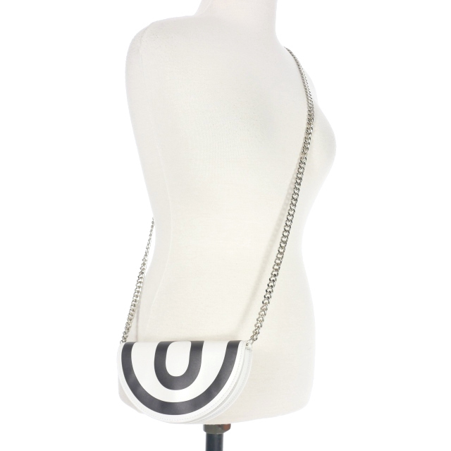 エムエムシックス メゾンマルジェラ MM6 Maison Margiela 22AW チェーンウォレット ミニ財布 レザー UNI ホワイト/ブラック SA6UI0010拍卖