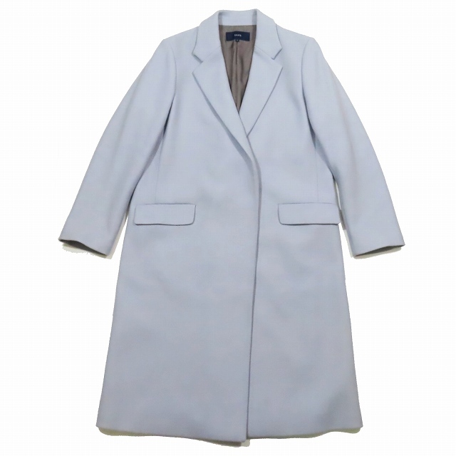 シップス SHIPS チェスターコート ロング ジャケット ウール 38 ブルー系/6 レディース拍卖