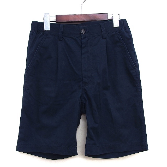 レイジブルー RAGEBLUE ショート パンツ シンプル タック 綿混 S ネイビー 紺 /HT11 メンズ拍卖