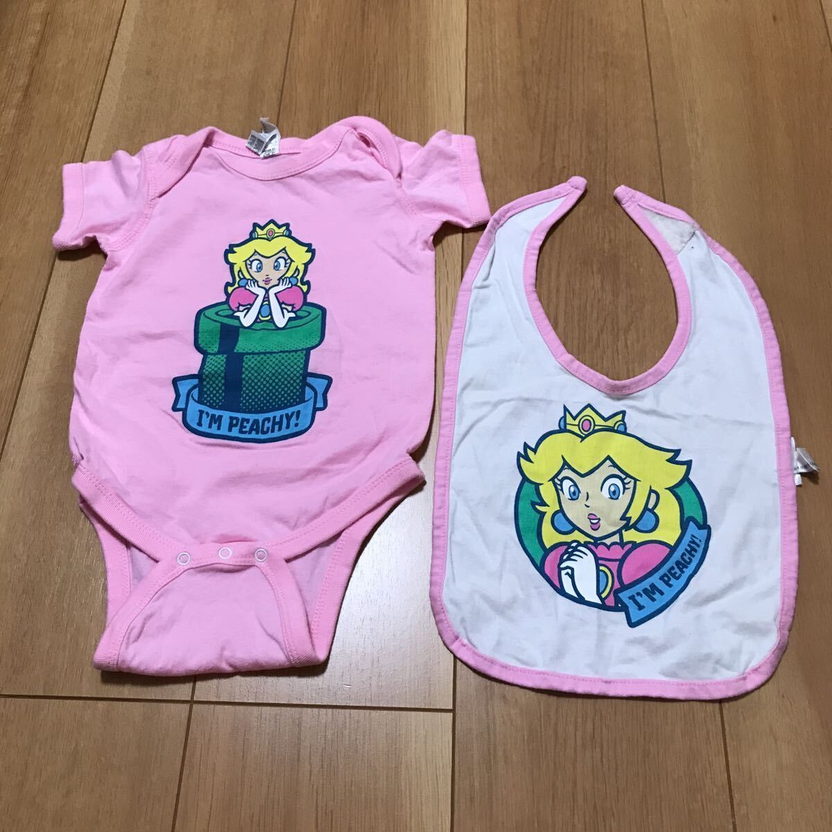 【中古】RABBIT SKINS ラビットスキンズ ロンパース スタイ BABY ベビー服 サイズ12 MONTHS拍卖