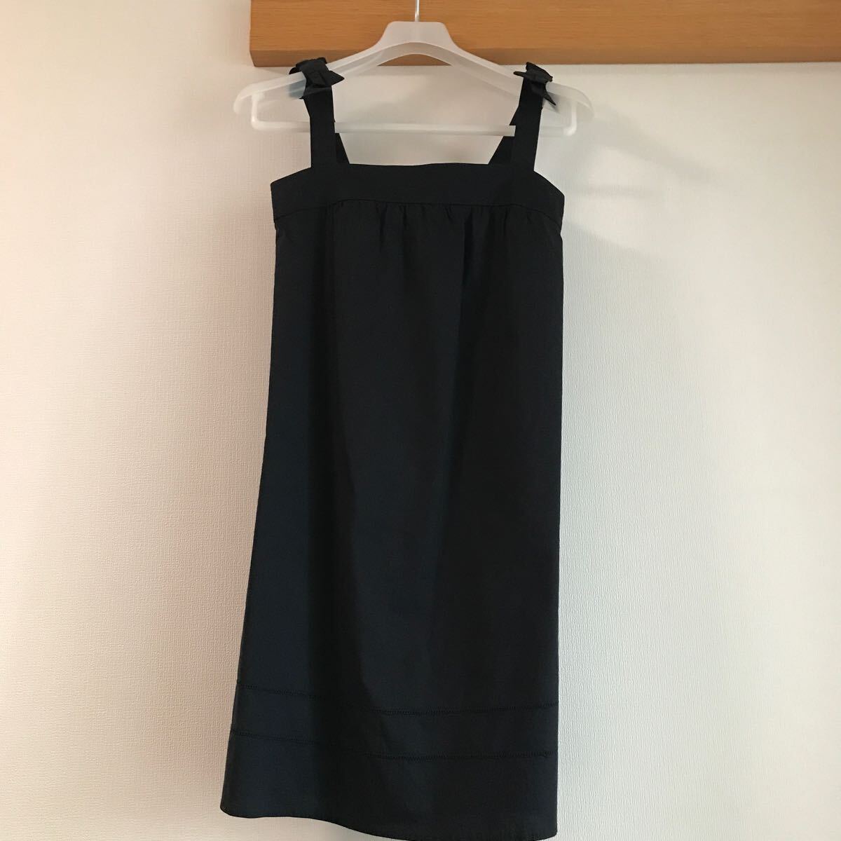 【中古】ef-de エフデ キャミソール ワンピース サイズ7 黒 フランドル クリーニング済拍卖