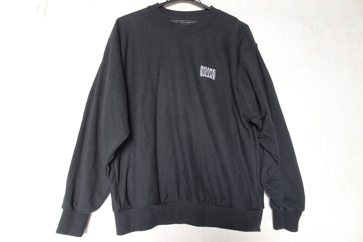 RODEO CROWNS WIDE BOWL/ロデオクラウンズ/長袖トレーナー/スウェット素材/シンプル/身頃脇ポケット/黒/ブラック/Mサイズ(10/2R)拍卖