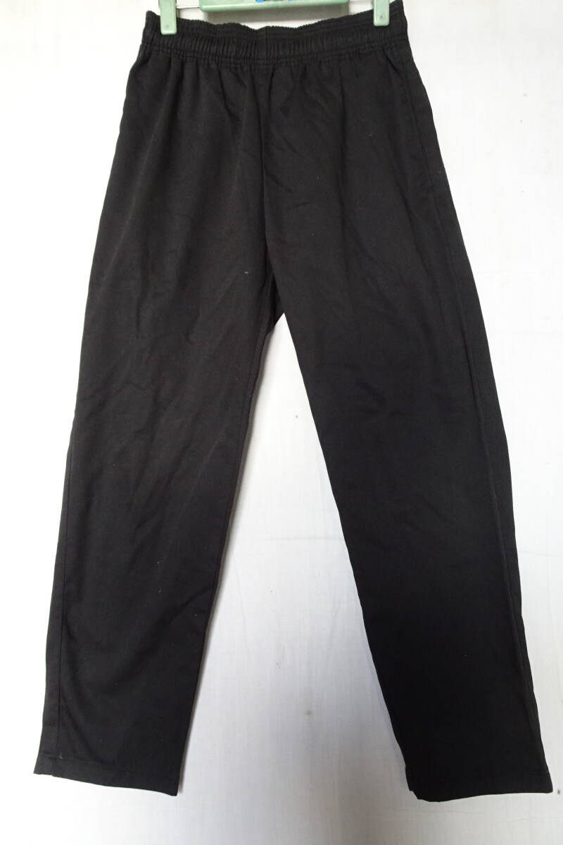 GU/ジーユー/321-323212/シェフパンツ/ワークパンツ/テーパードシルエット/ウエストゴム/防縮加工/黒/ブラック/Sサイズ拍卖