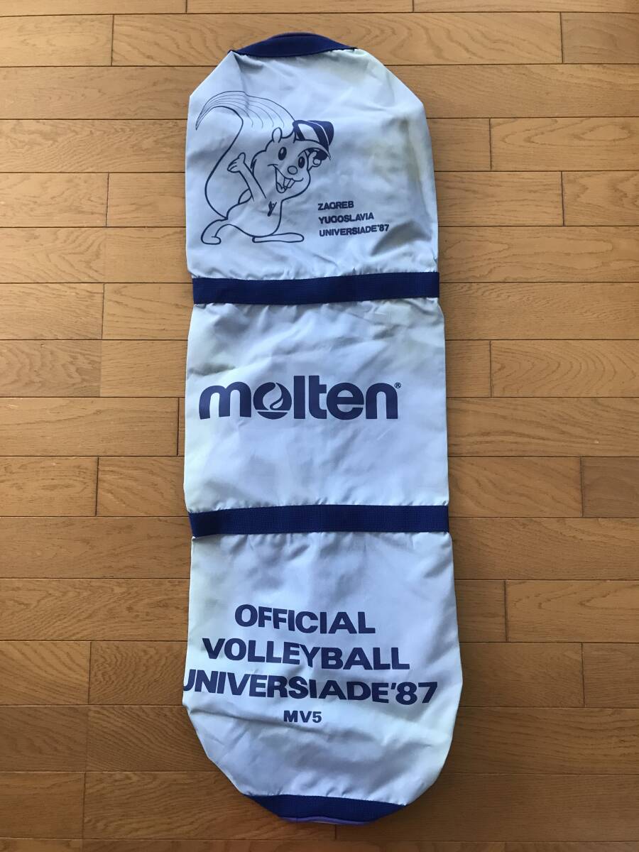 当時物 未使用 デッドストック モルテン molten スポーツバッグ バレーボール ナイロン サイズ:21Φ×103㎝  HF4886拍卖