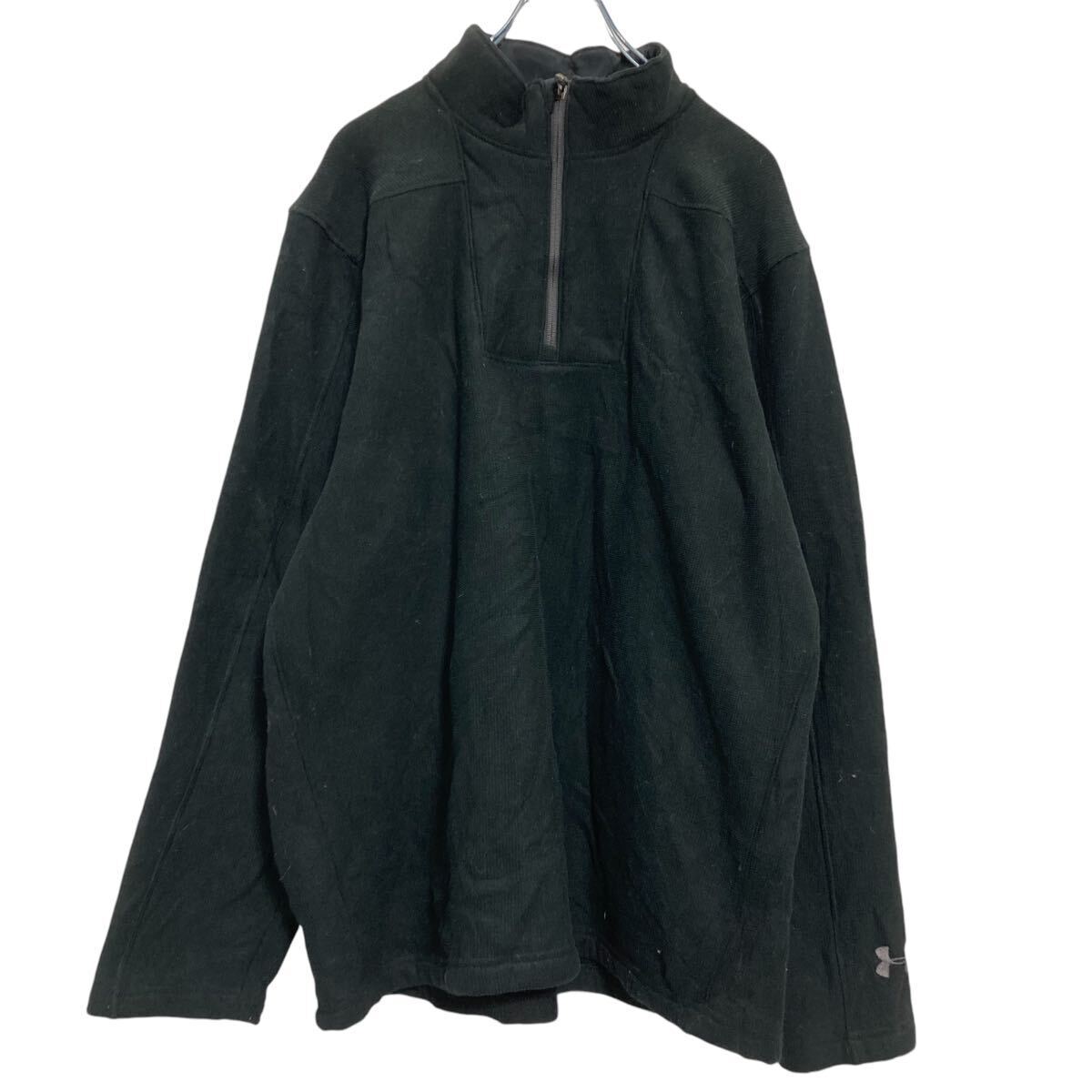 UNDER ARMOUR ハーフジップ ニットジャケット XL ブラック アンダーアーマー ビッグサイズ 古着卸 アメリカ仕入 a610-5419拍卖
