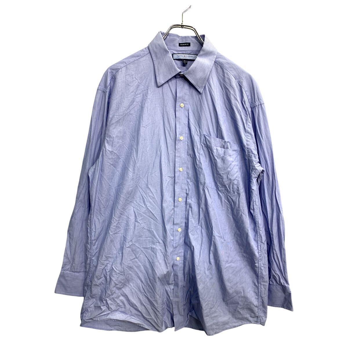 TOMMY HILFIGER 長袖シャツ Lサイズ トミーヒルフィガー レギュラーフィット ブルー 古着卸 アメリカ仕入 t2410-3199拍卖