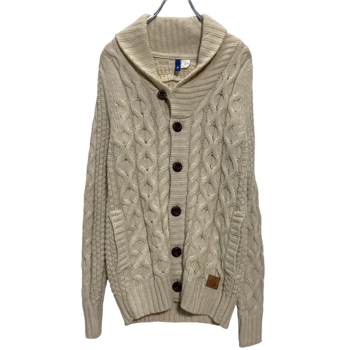 H&M アクリル ウール混紡 ケーブルニット セーター カーディガン S アイボリー エイチアンドエム 古着卸 アメリカ仕入 a610-6492拍卖
