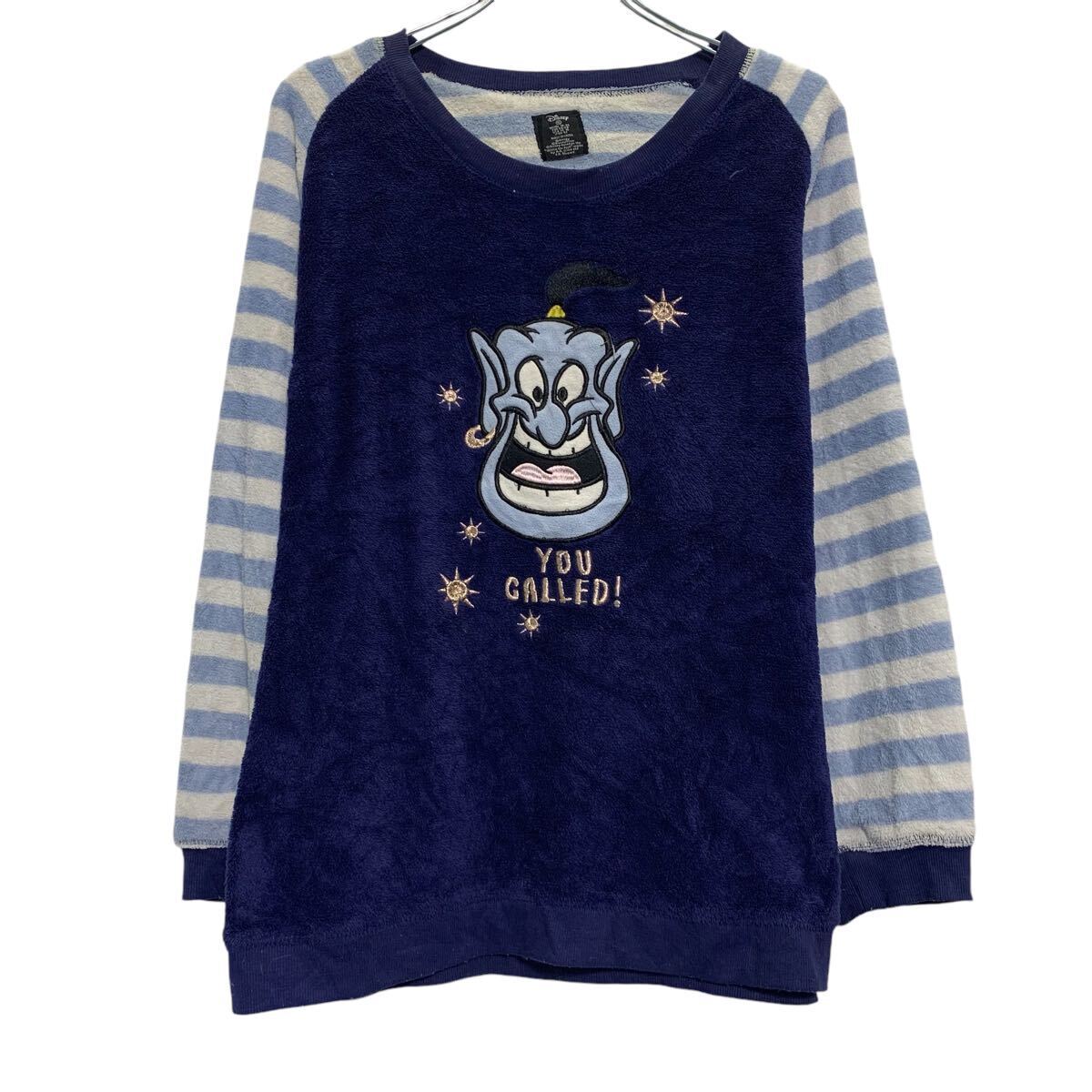 Disney キャクター スウェット ディズニー XL キッズ 160~ ネイビー ホワイト プルオーバー パイル地 古着卸 アメリカ仕入 a610-6853拍卖