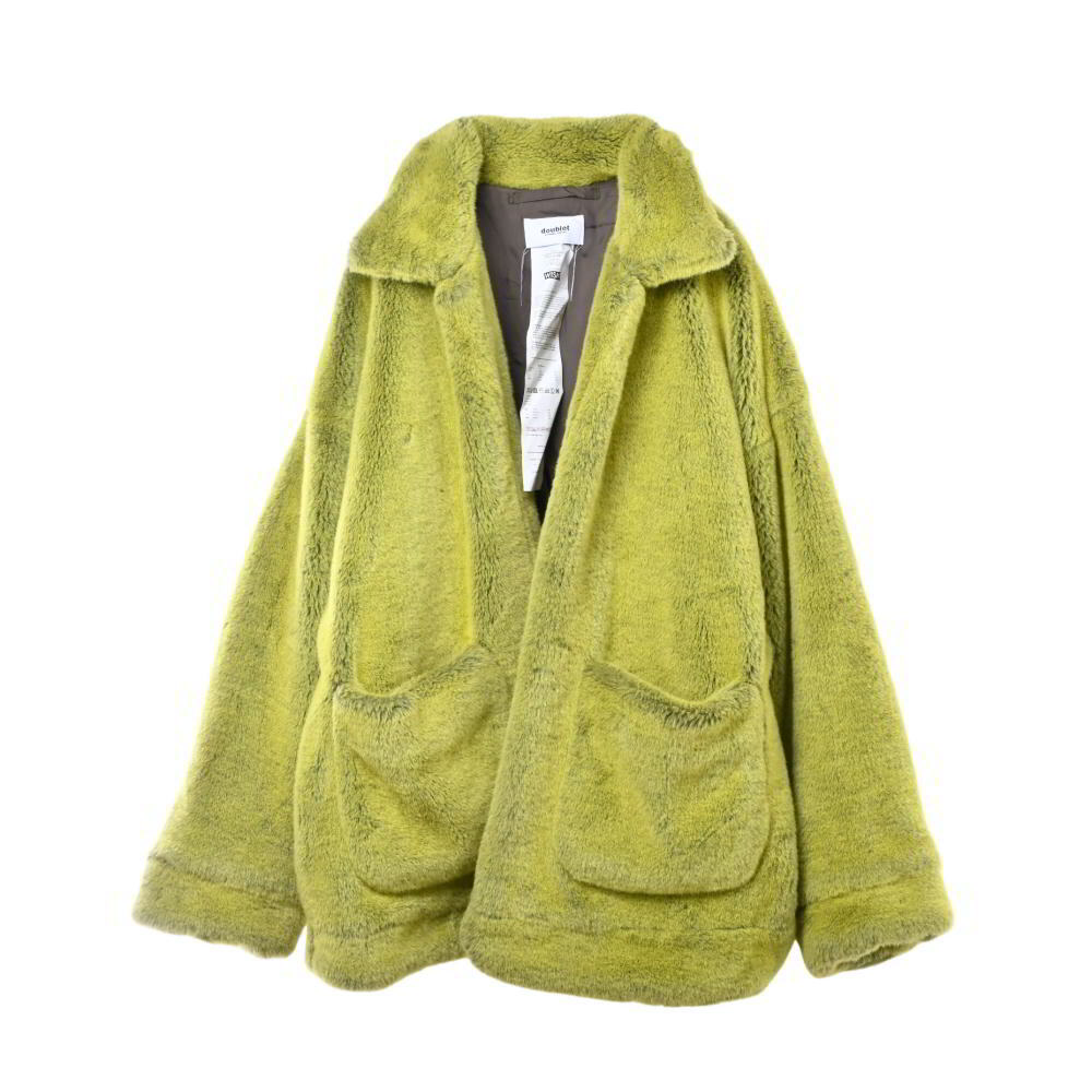 美品 doublet ハンドペイント ファージャケット M イエロー ダブレット KL4BCKSC55拍卖