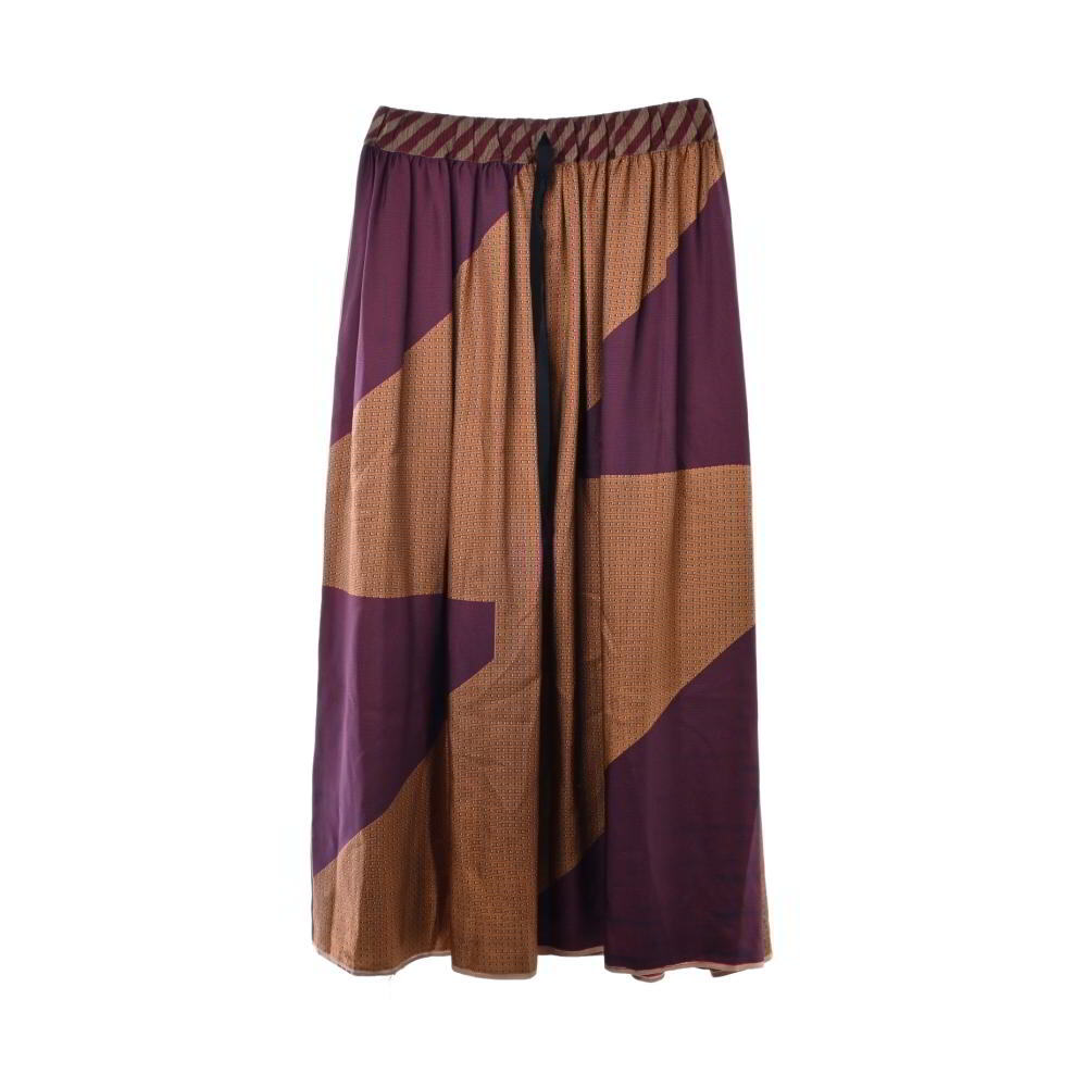 forte forte プリント シルク イージースカート ONE SIZE ブラウン フォルテフォルテ KL4BC2AQ54拍卖