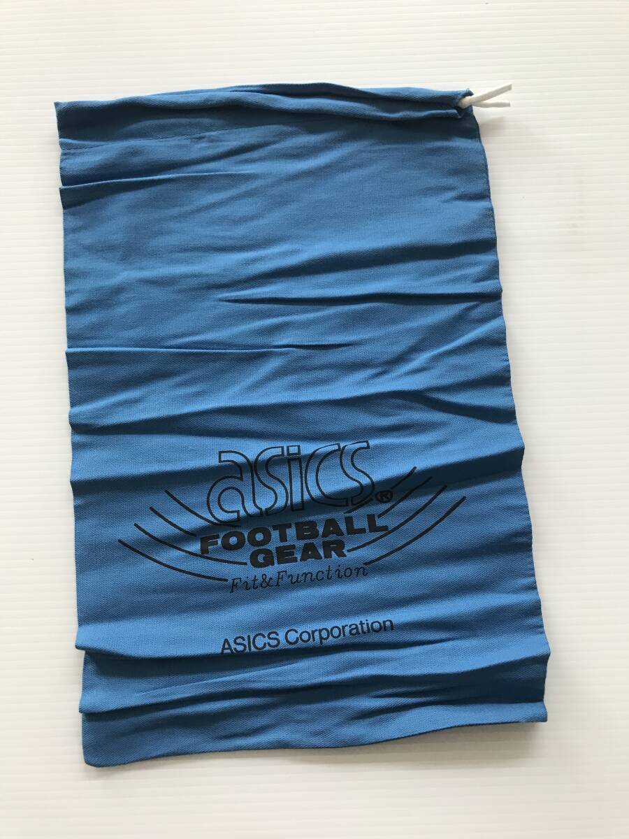 当時物 未使用 デッドストック アシックス Asics シューズ袋 巾着 靴入れ フットボール サイズ:約40㎝×約24.5cm  HF4848拍卖
