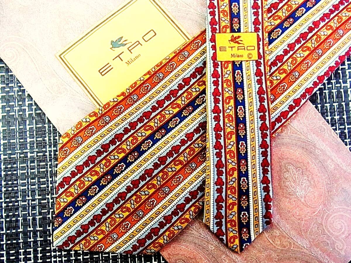 ☆状態並N☆6805■【ETRO】エトロ【ペイズリー】ネクタイ拍卖