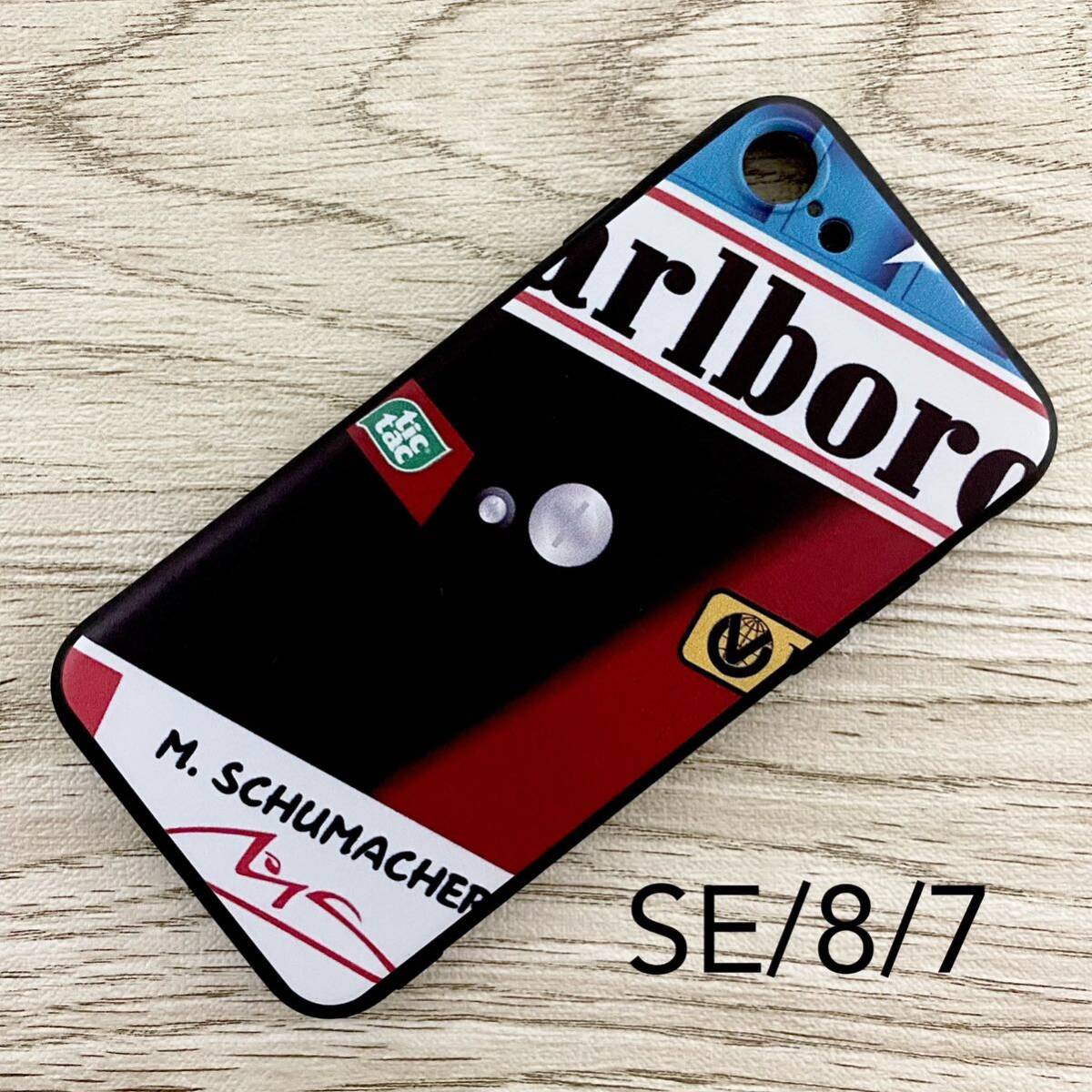 ミハエル・シューマッハ ヘルメット デザイン iPhone 8 / 7 / SE ケース F1 フェラーリ Ferrari スマホ拍卖