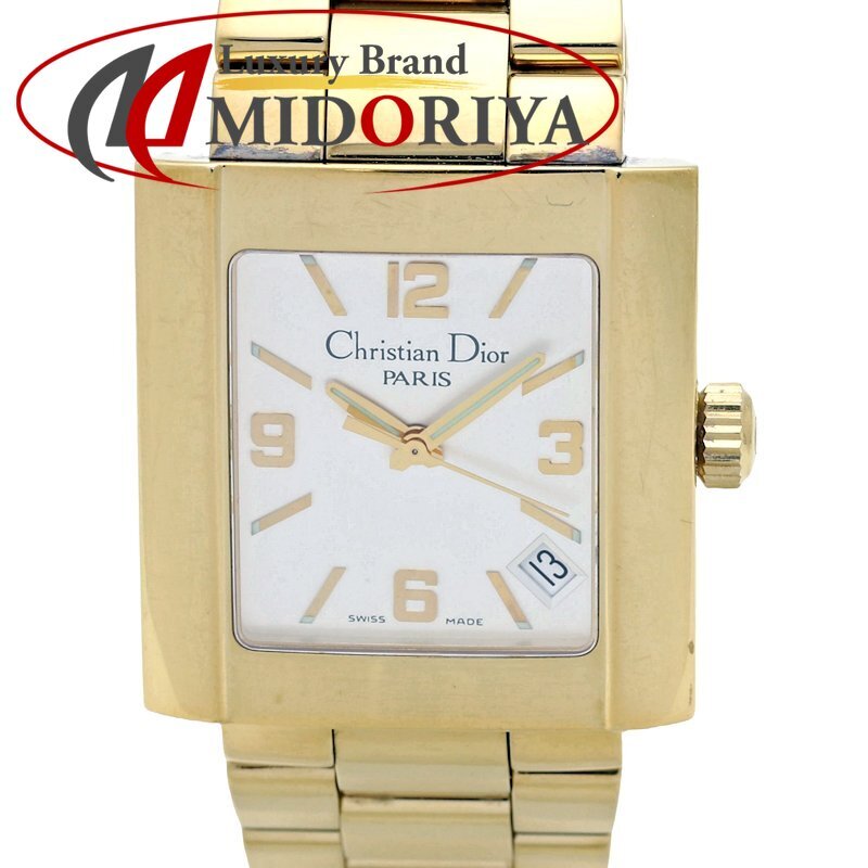 クリスチャン ディオール リヴァ D101-150【オーバーホール済/磨き済/電池交換済】 GP(ゴールドメッキ) メンズ/130278【中古】【腕時計】拍卖