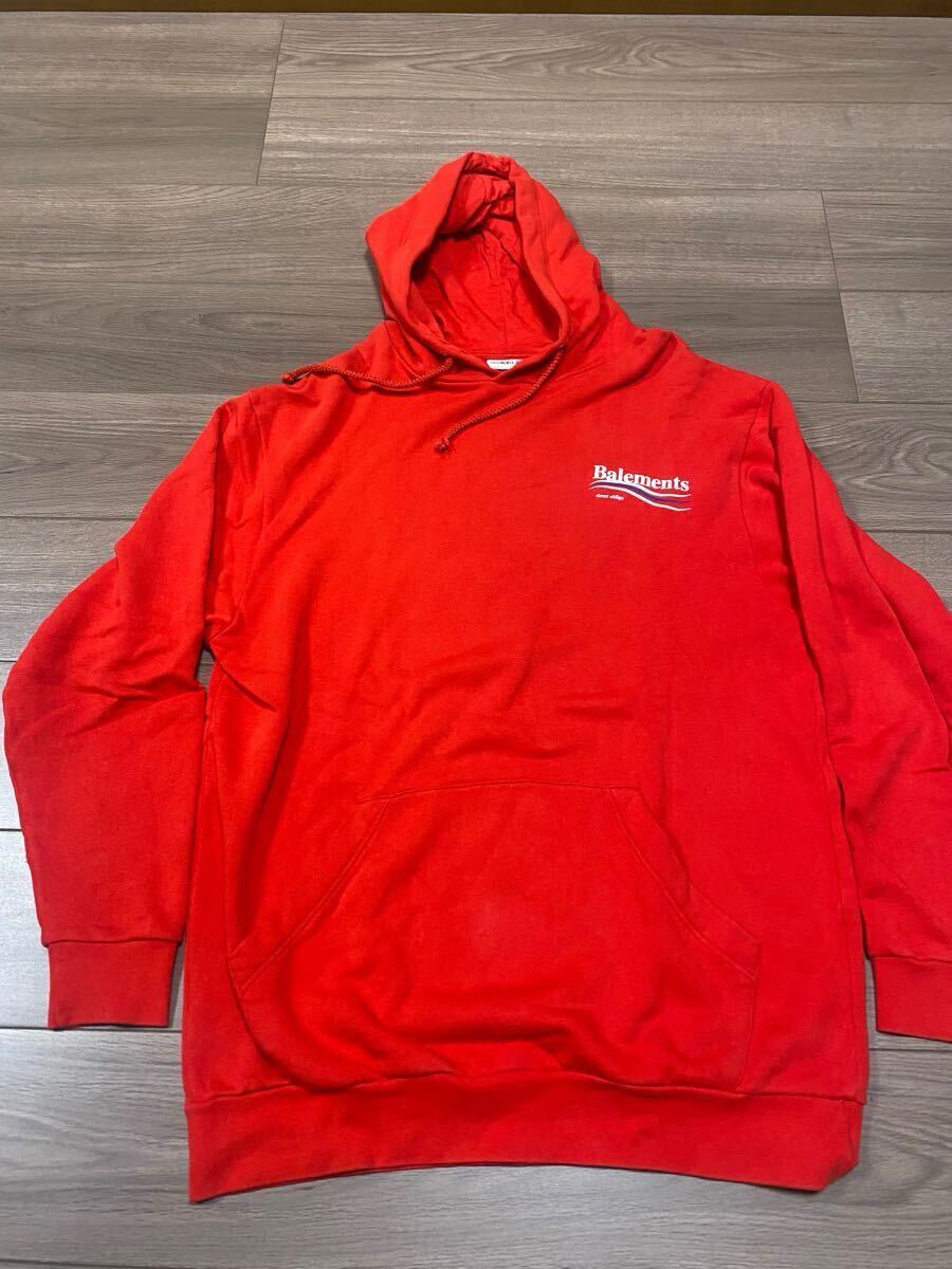 BALEMENTS スウェットパーカー ロゴ フーディーXL程度拍卖