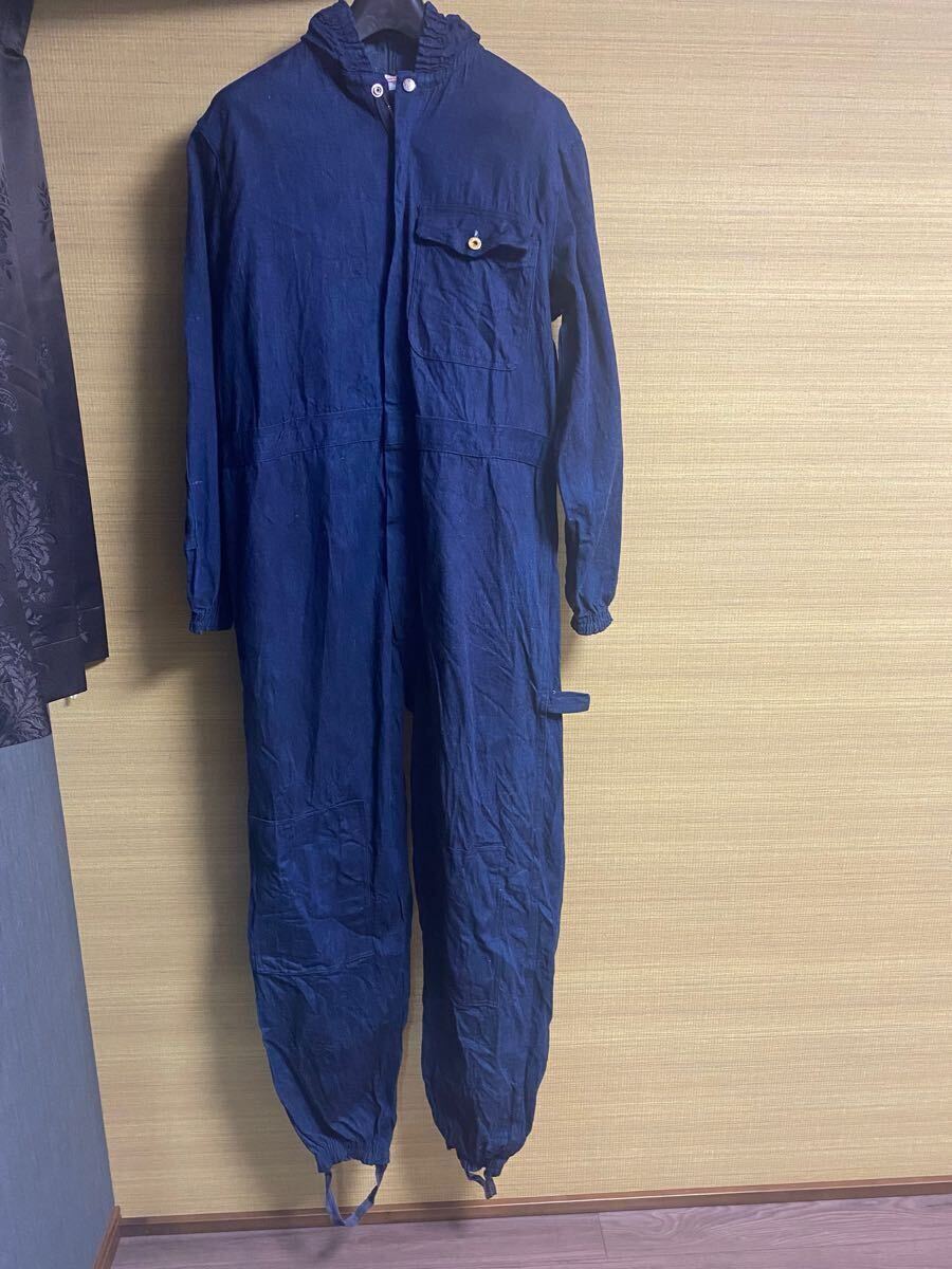 60s.70s. US.NAVY VINTEGE OVER DIER MFG CORP 42 UNIVERSAL Chicago COVERALLS デニム生地 オールインワン つなぎ 整備服 軍物 作業着拍卖