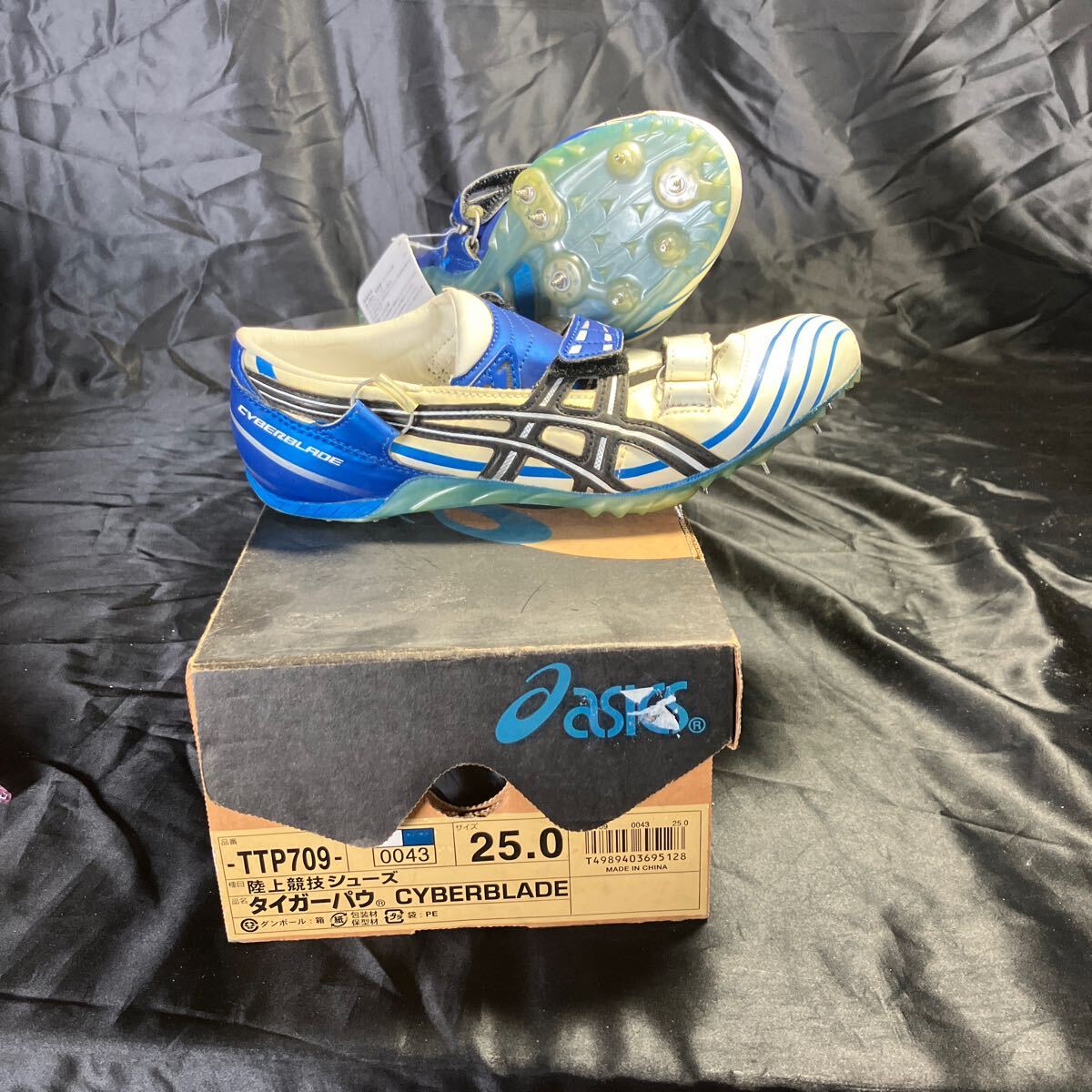 asics 10 -TTP709- 25センチ 靴 シューズ スポーツ スパイク ビンテージ拍卖