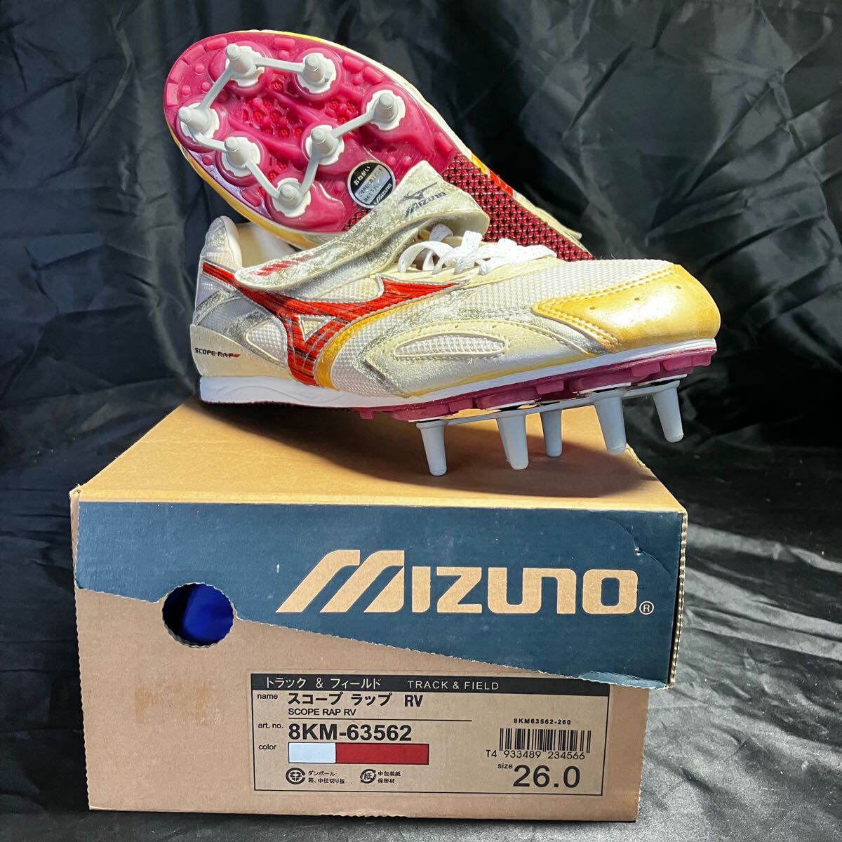 67 MIZUNO 8KM-63562 26cm 陸上 シューズ スパイク スポーツ ビンテージ拍卖