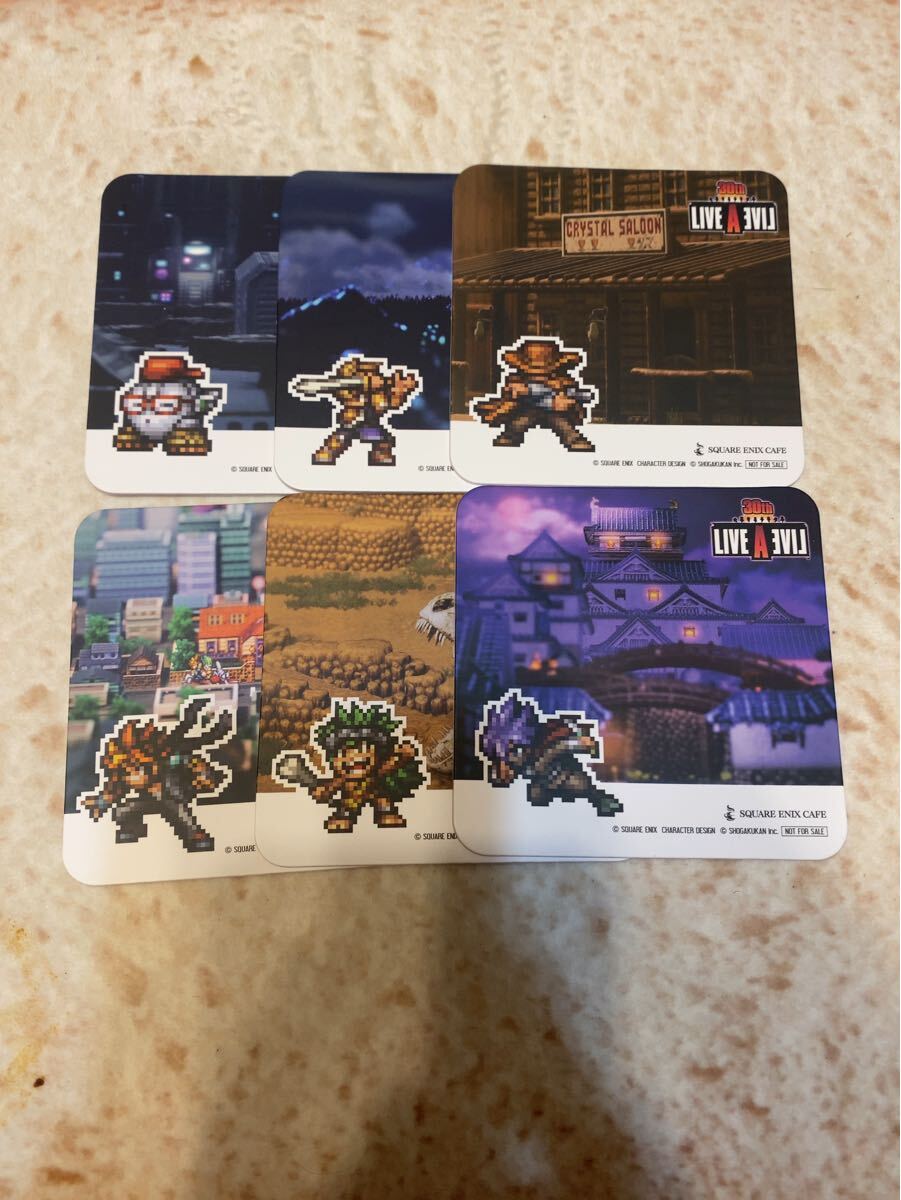 スクエニカフェ ライブアライブ 30周年コラボ 後期コースター 6枚セット おぼろ丸 オルステッド拍卖
