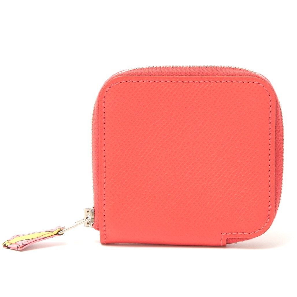 HERMES エルメス アザップコンパクト □Q刻印(2013年頃製造) コインケース ウォレット ヴォーエプソン×シルク ローズジャイプール拍卖