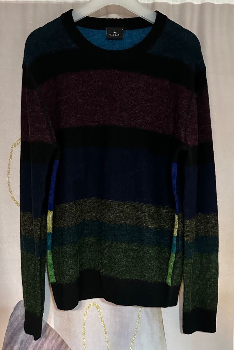 ポールスミス マルチストライプ グラデーション ウールアルパカ ニット拍卖