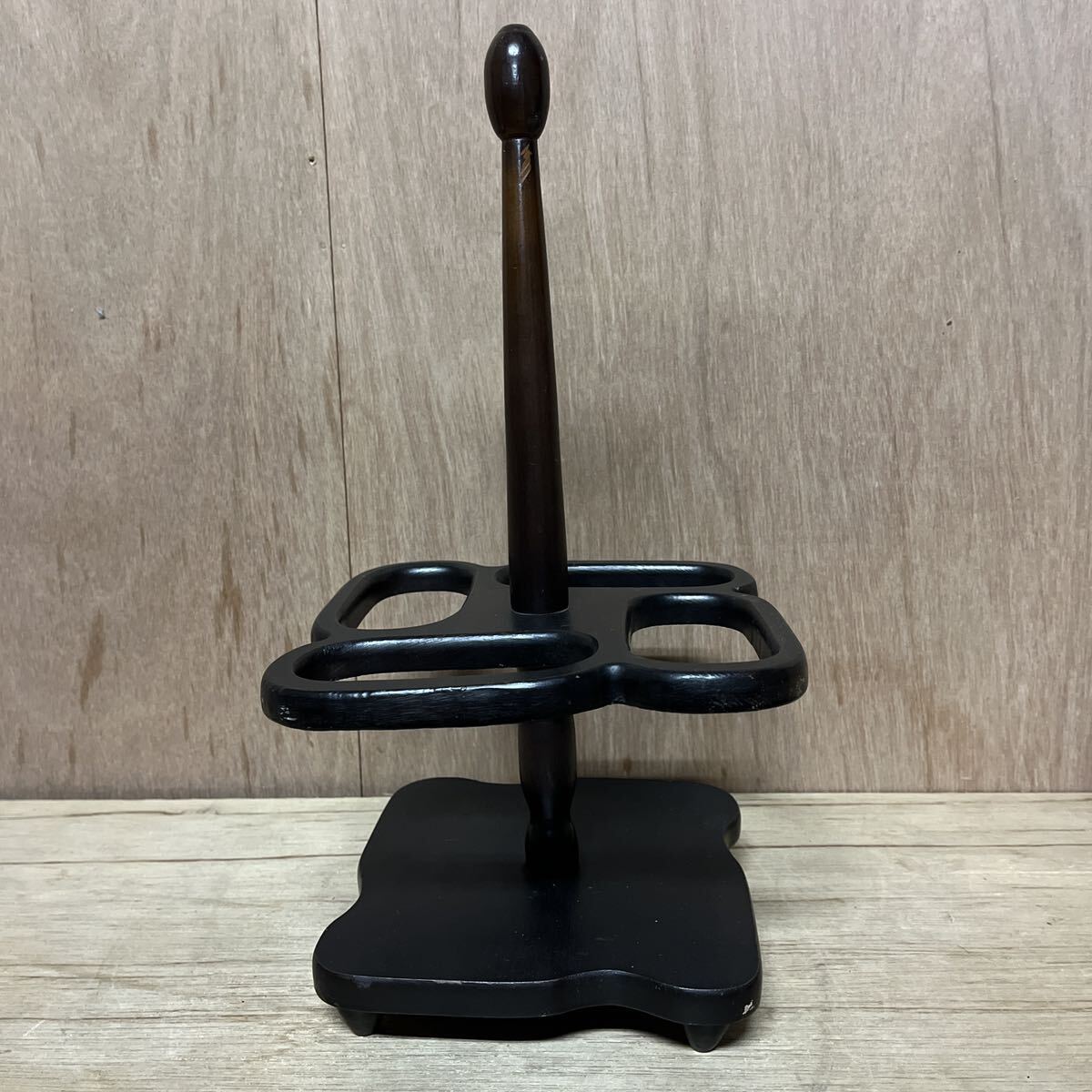 スリッパラック スリッパ立て 木製 昭和レトロ ビンテージ 収納 天然木 当時物拍卖