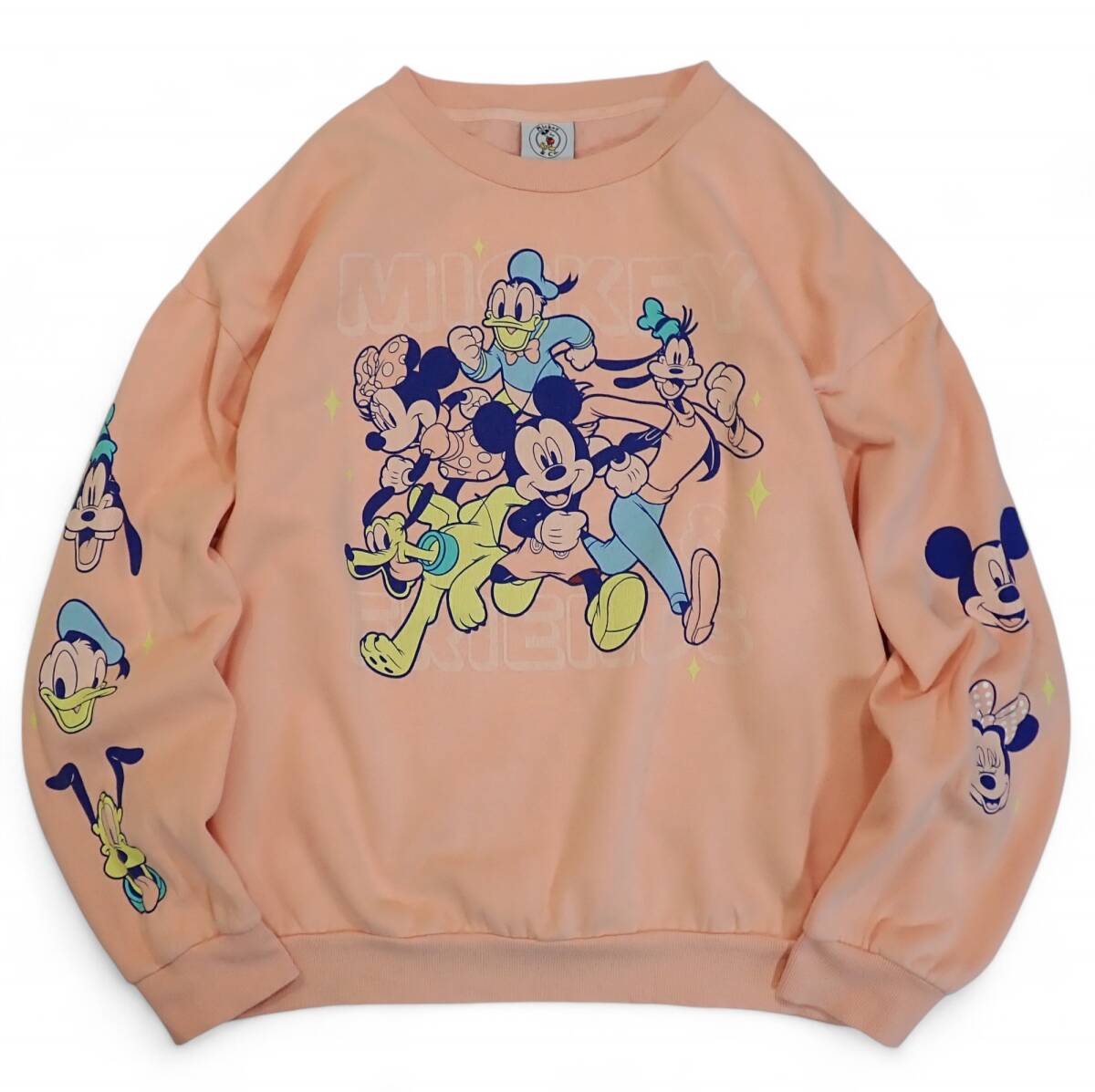 6197/Mickey&Co.オフィシャル スウェットトレーナー L●Mickey Mouse & FRIENDSドナルドダック ミニー グーフィー プルート Disney古着拍卖