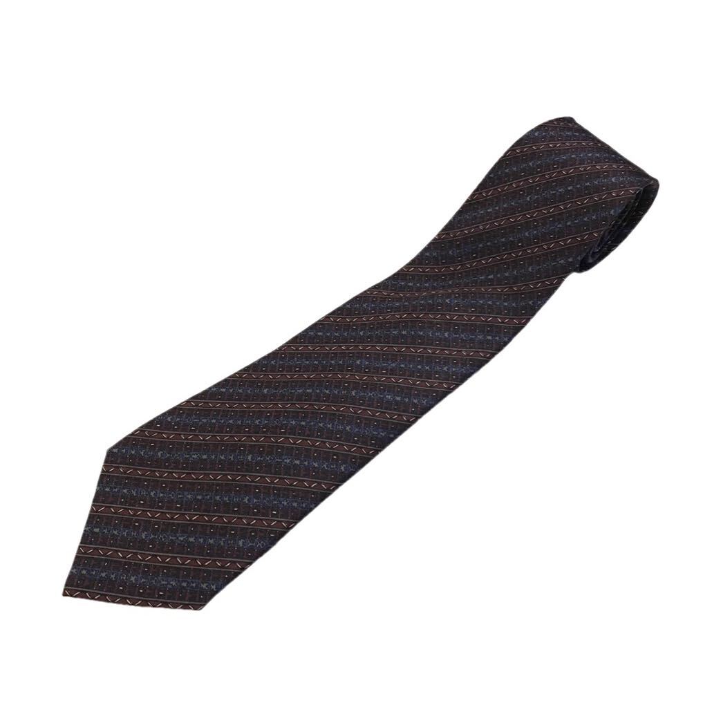 MADE IN ITALY製 VINTAGE STEFANO RICCI レジメンタルストライプ柄シルクネクタイ エンジ×ネイビー ステファノリッチ イタリア製拍卖