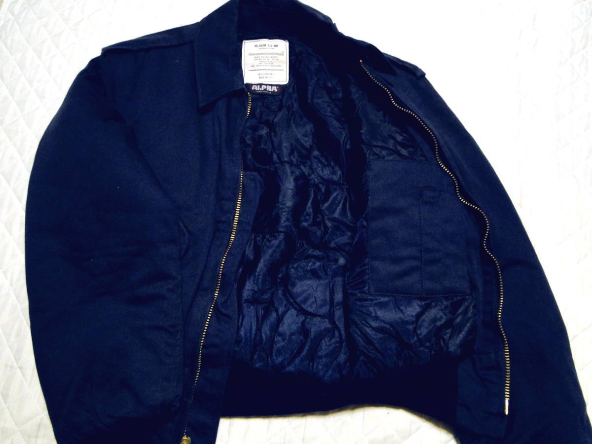 90's デッドストック Alpha USAFセキュリティジャケット Made in U.S.A. Air Force Security Jacket 送料込拍卖
