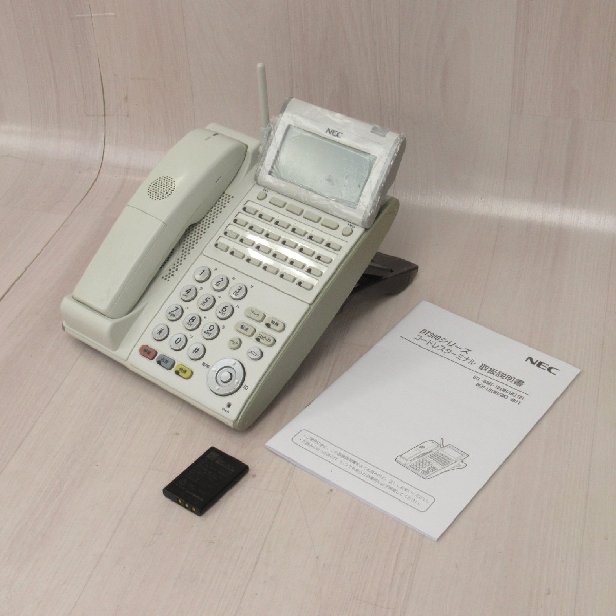 NEC DTL-24BT-1D (WH)TEL AspireX カールコードレス電話機 電池付 取扱説明書付 動作確認済 保証有 YN 294拍卖