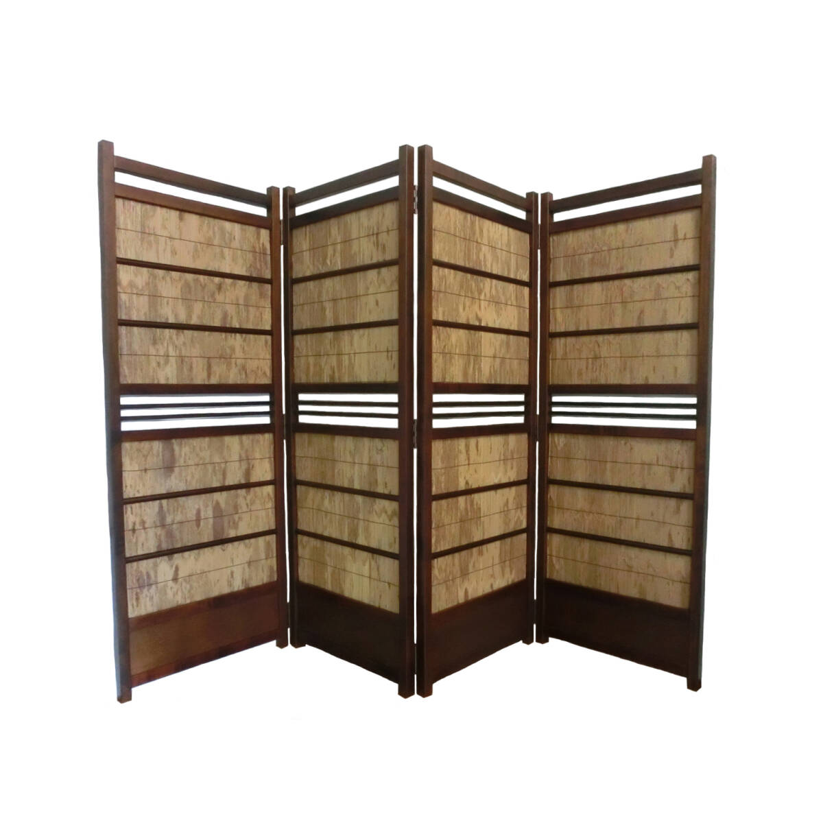 簾屏風 古民家 屏風 天然竹 銘竹紋竹 インテリア 和家具 衝立 和風 間仕切り パーテーション 新品 未使用 伝統工芸 簾 建具 民芸家具縁側拍卖