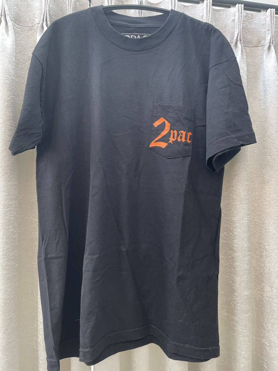 2pac tシャツ rap tee vintage Lサイズ黒 プリントTシャツ ブラック 拍卖