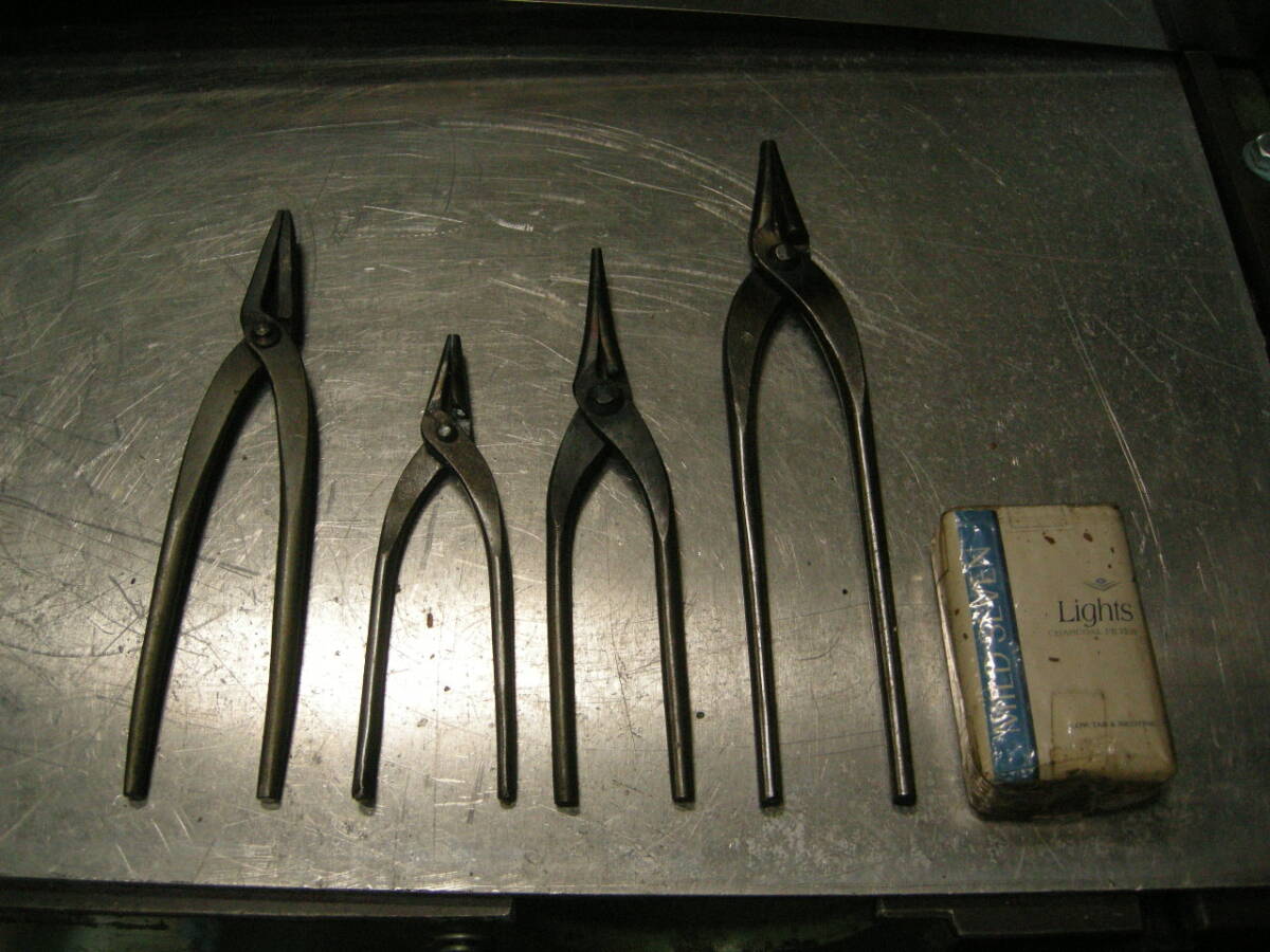 m520 置き古品 未使用 板金工具 菊しぼり3種&やっとこ1種拍卖