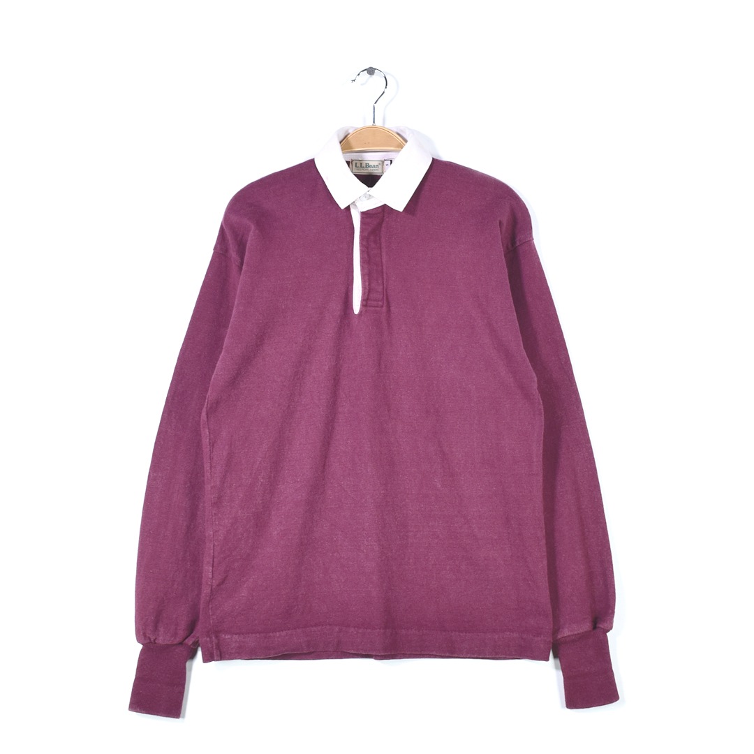 【送料無料】80s エルエルビーン USA製 ヴィンテージ ラガーシャツ バーガンディー ホワイト オールド L.L.BEAN メンズS 古着 @CC0180拍卖
