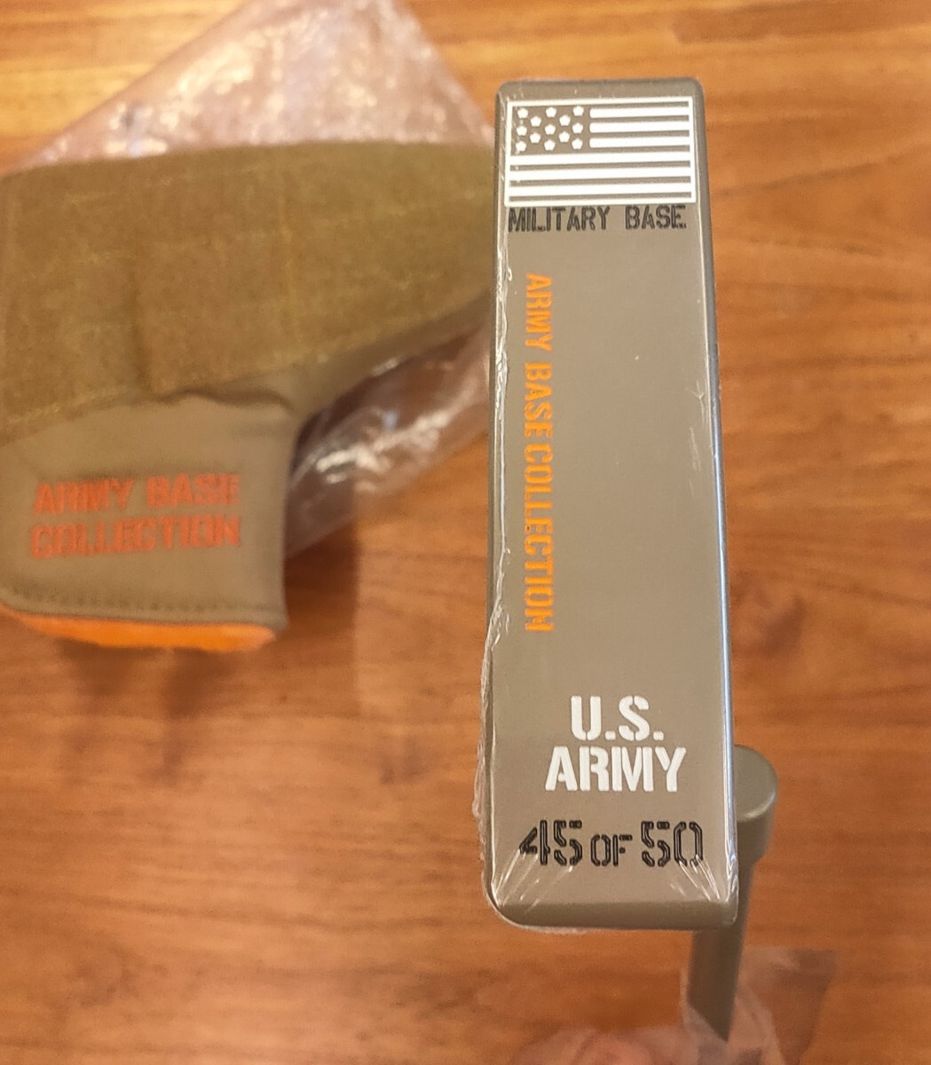 未使用 アーミーベースコレクション アーミーベースコレクション 限定50本 木製弾薬箱風ケース ARMY BASE COLLECTION 34インチ パター拍卖
