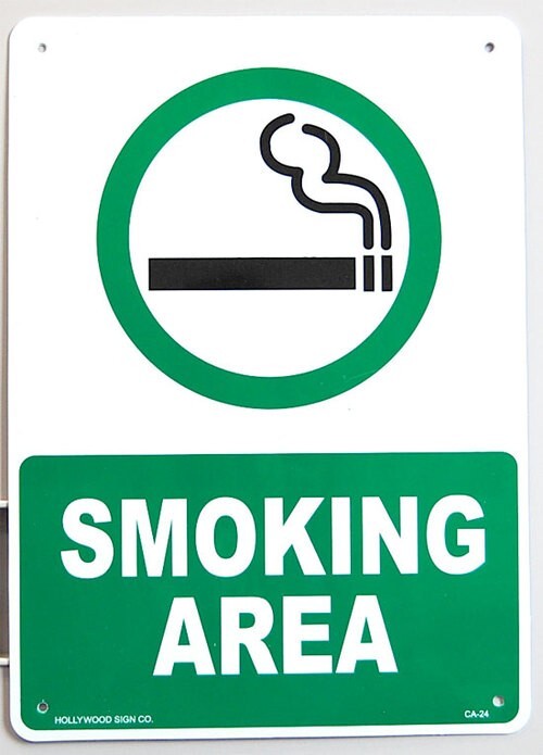 プラスチック看板 SMOKING AREA 喫煙エリア CA-24 ガレージ雑貨 アメリカ雑貨 アメリカン雑貨拍卖