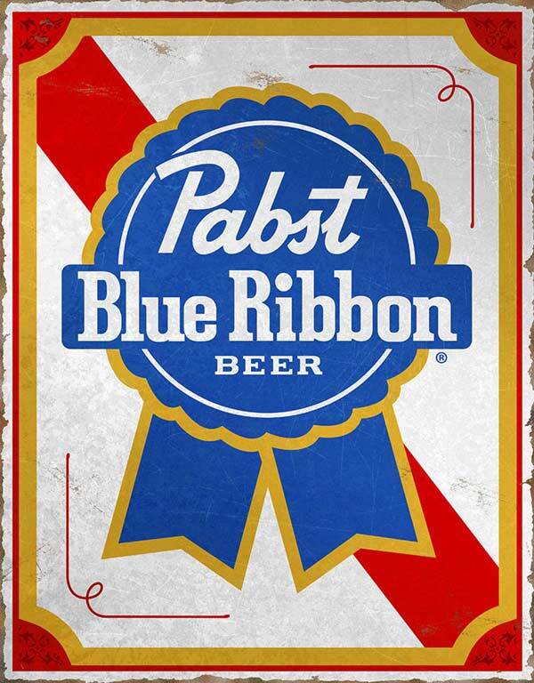Pabst Blue Ribbon BEER 2481 ブリキ看板 ティンサインプレート ブルーリボン ビール アメリカン雑貨 お酒 アメ雑拍卖