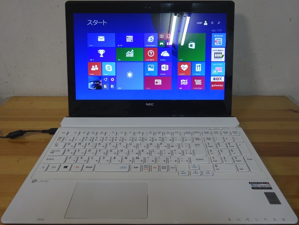 NEC ノートパソコン LAVIE Note Standard PC-NS350BAW/Core i3-5005U 2.0GHz/4GB/500GB/BD/中古特価良品拍卖