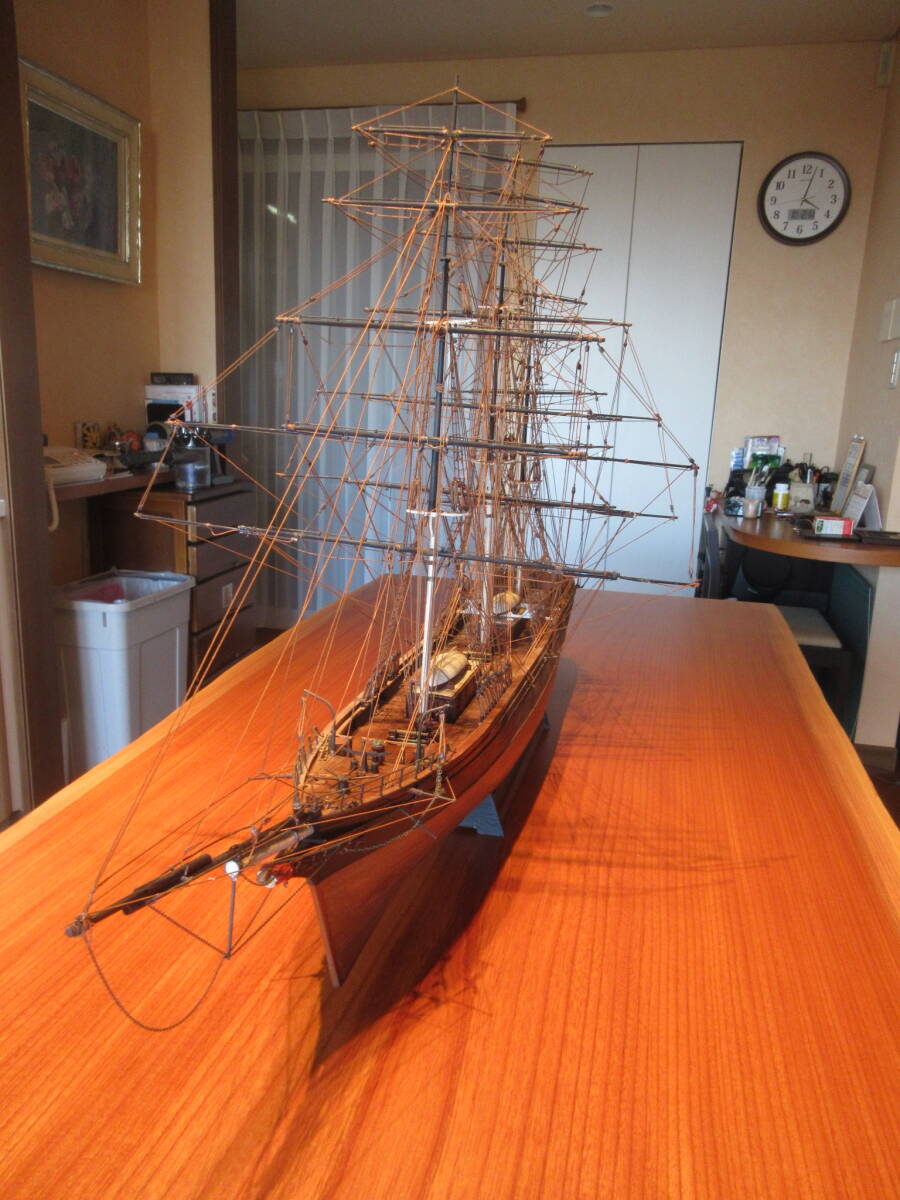 ★北欧キット個人組立保有 帆船模型★カティーサーク CUTTY SARK 全長105X全幅55X全高65cm チーク材使用拍卖