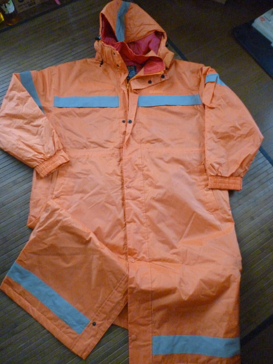 933-106♂:LOGOS ロゴス アウトドア コート マウンテンコート ジャケット size.L 色.オレンジ拍卖
