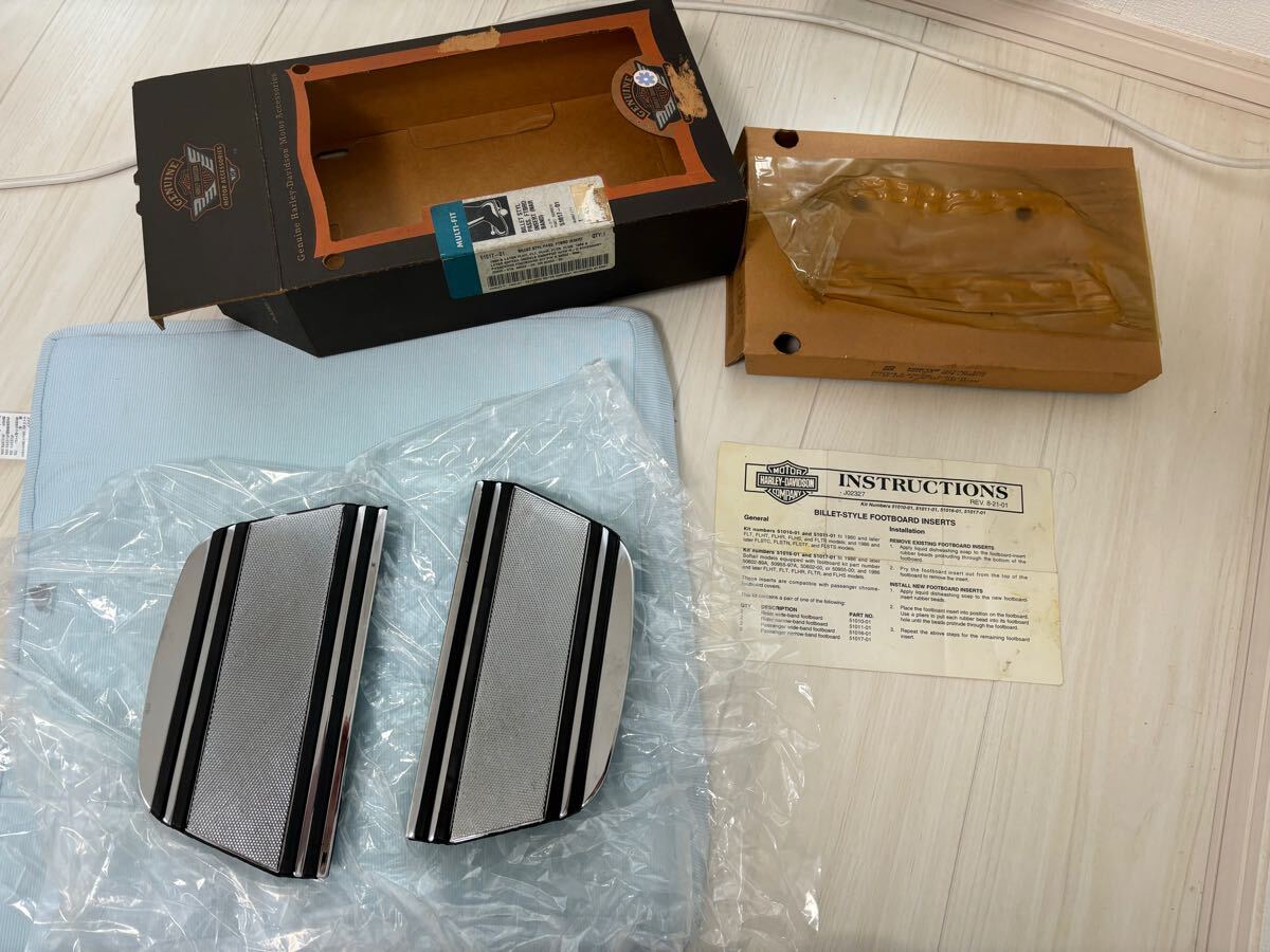 ハーレー 純正オプション パッセンジャー フットボード インサート 51017-01 ソフテイル ツーリング ダイナ拍卖