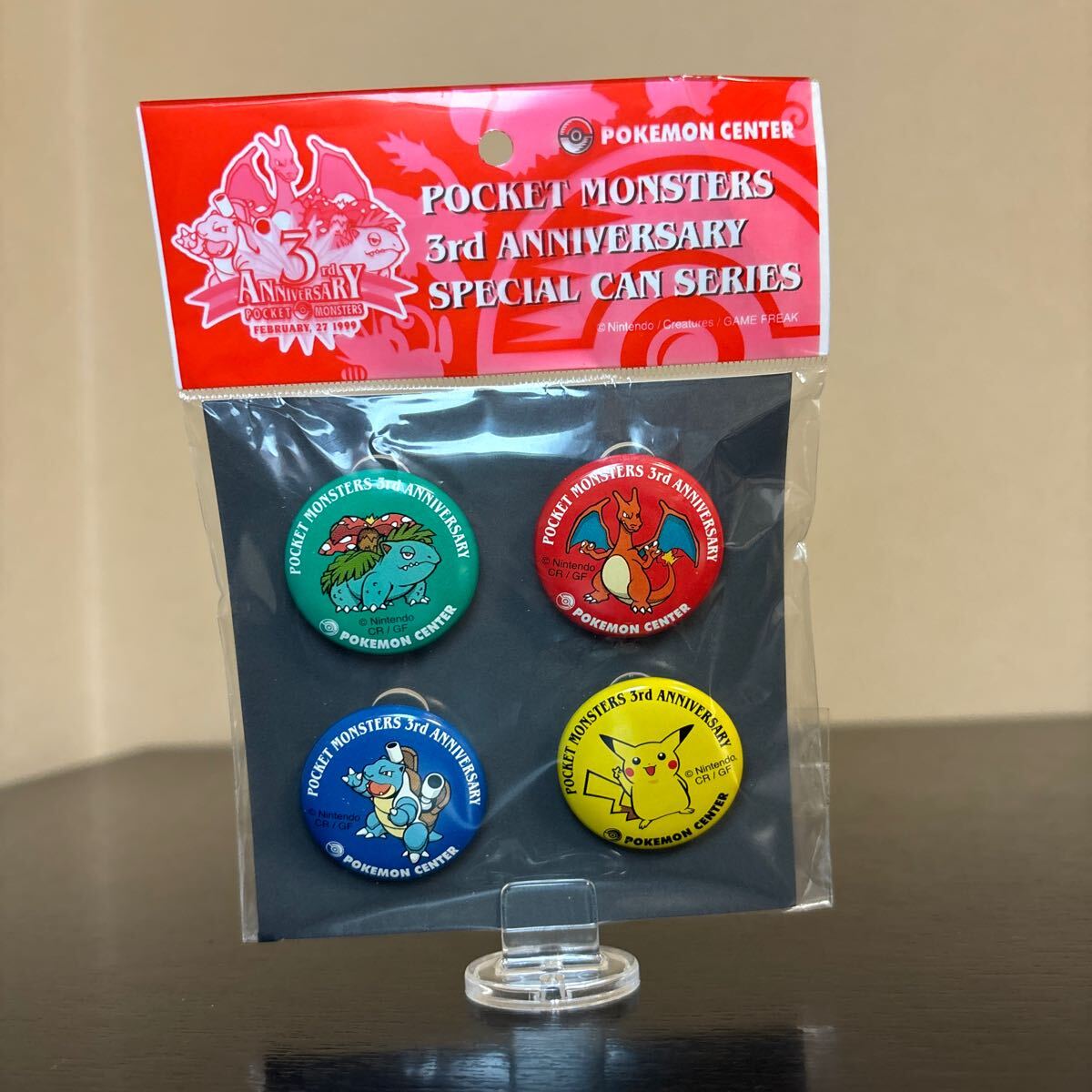 ポケモン センター 3rd ANNIVERSARY SPECIAL CAN SERIES 未開封 スペシャル 缶 バッジ 1999.2.27 リザードン カメックス フシギバナ 他拍卖