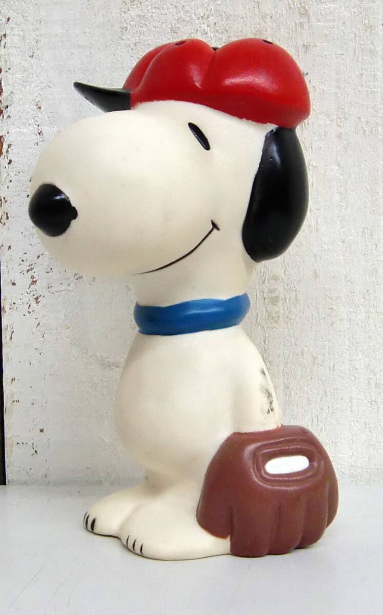 昭和レトロ 当時物 *レトロ 貯金箱 *スヌーピー *野球 グローブ 野球帽 *高さ 14cm *キャラクタードール*レア 希少 ヴィンテージ拍卖