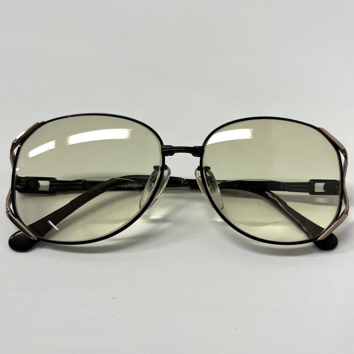 VINTAGE YVES SAINT LAURENT Paris 30-6628 眼鏡 度入り メガネ イヴ・サンローラン メタルフレーム YSL【レターパックプラス郵送可】#100拍卖