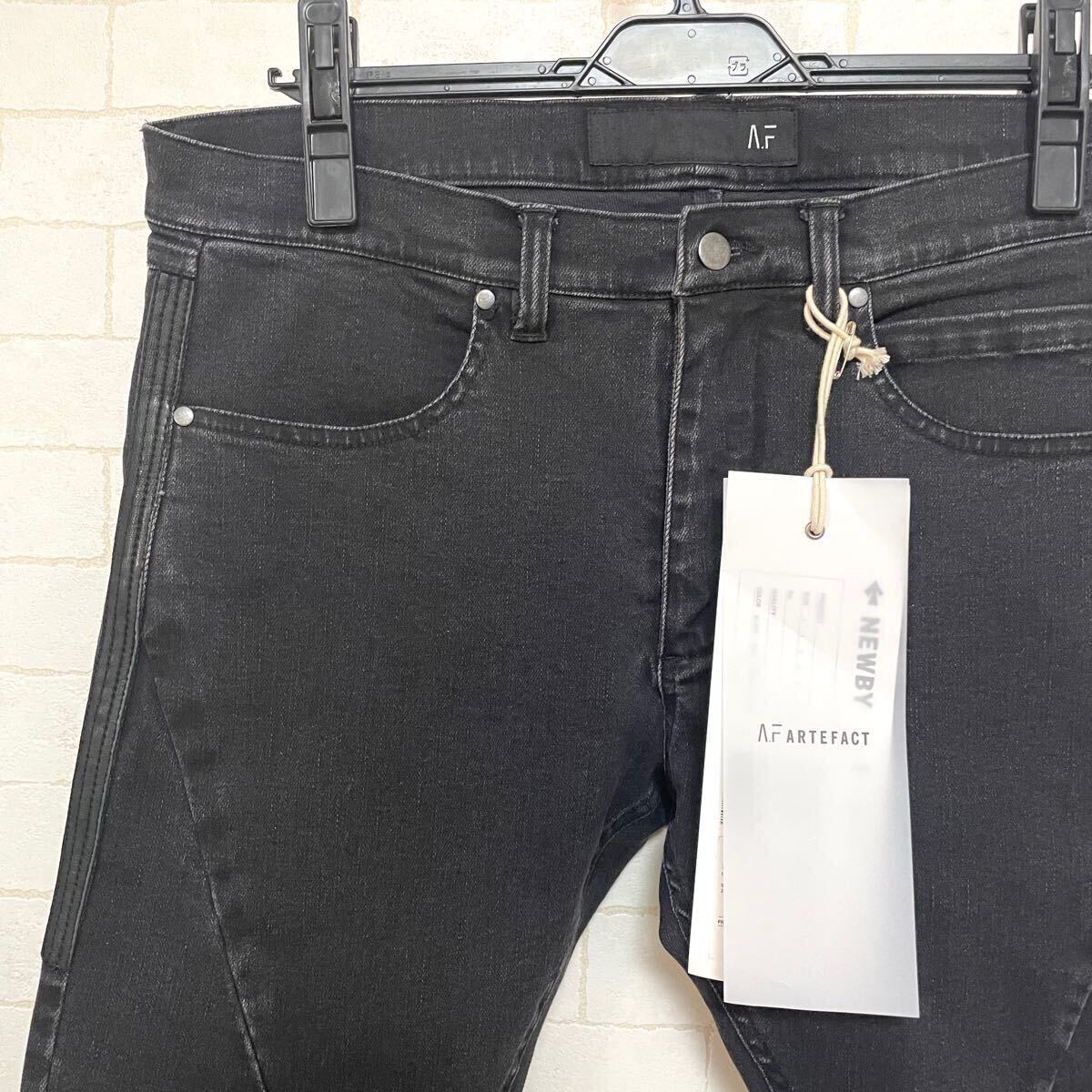 A.F ARTEFACT スキニーパンツ デニム ag-8032 ローライズ エーエフアーティファクト size1 ブラック拍卖
