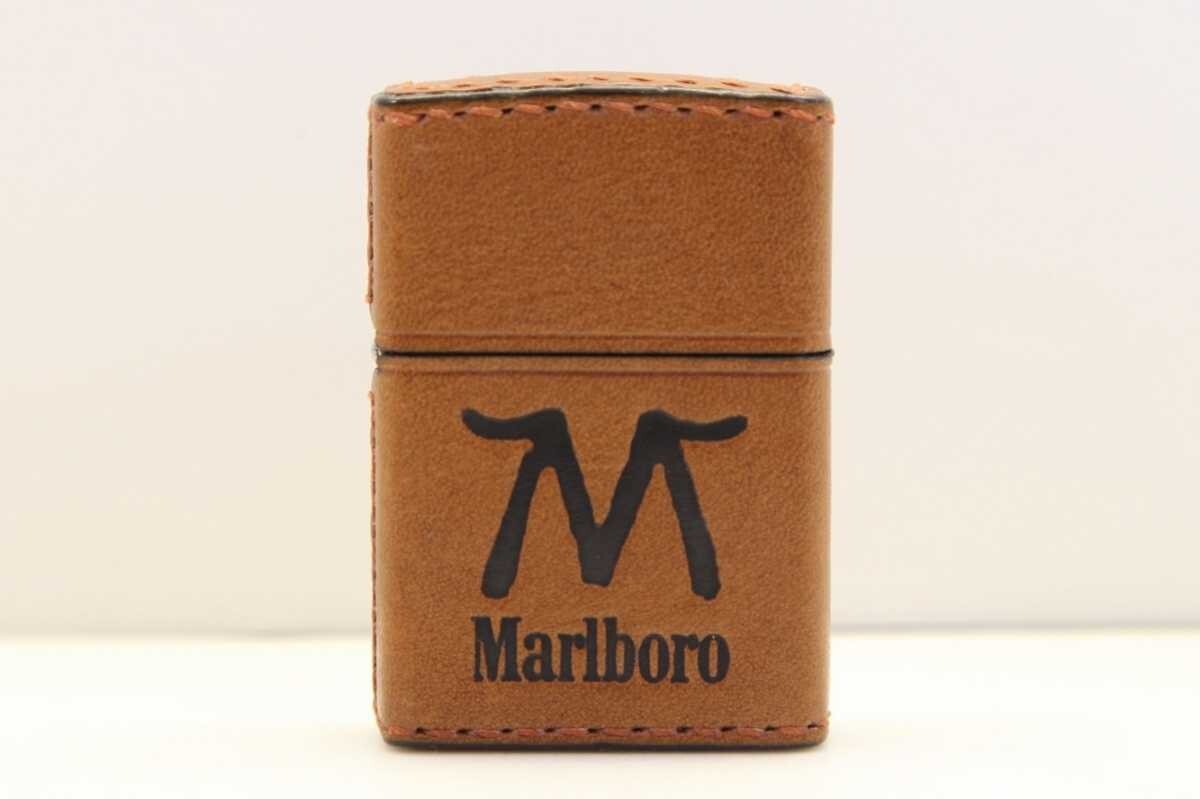 懸賞非売品 zippo ジッポー Marlboro マルボロ レザー 革巻き 未使用 拍卖