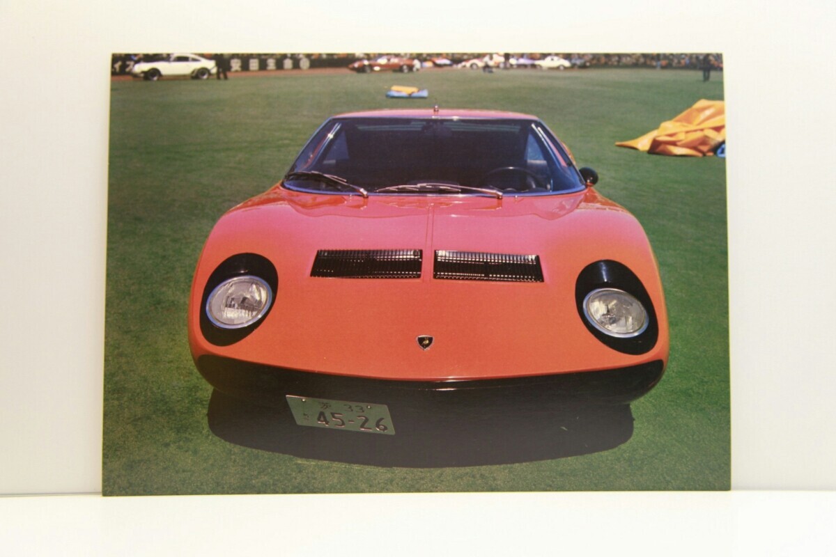 即決!ジャンボ スーパーカー カード 池沢さとし 【ランボルギーニ ミウラSV】 昭和レトロ 約、縦18.5cm×横26cm 拍卖